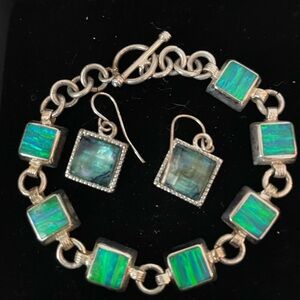 Elegant Earrings and Bracelet Jewelry Set